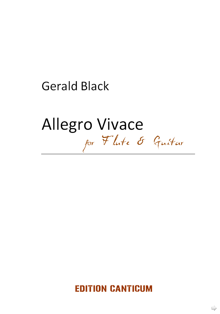 Allegro Vivace For Flute & Guitar